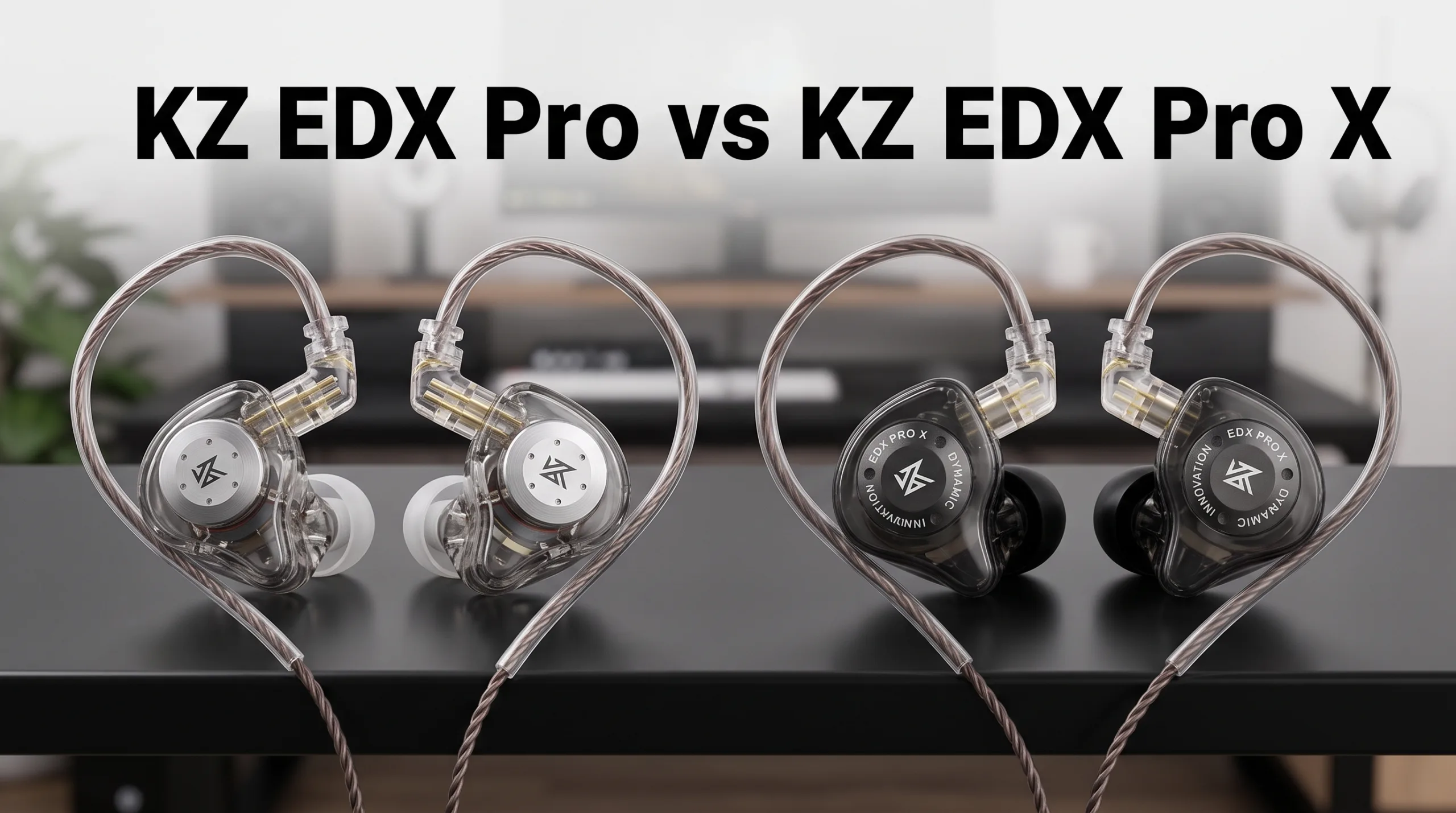 KZ EDX Pro vs KZ EDX Pro X side by side comparison